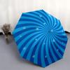 Spiral Stars Automatic Folding Umbrella  8 Ribs, Durable Iron Frame, Bright Color Pattern Compact Travel Umbrella, Suitable for Outdoor, Bea