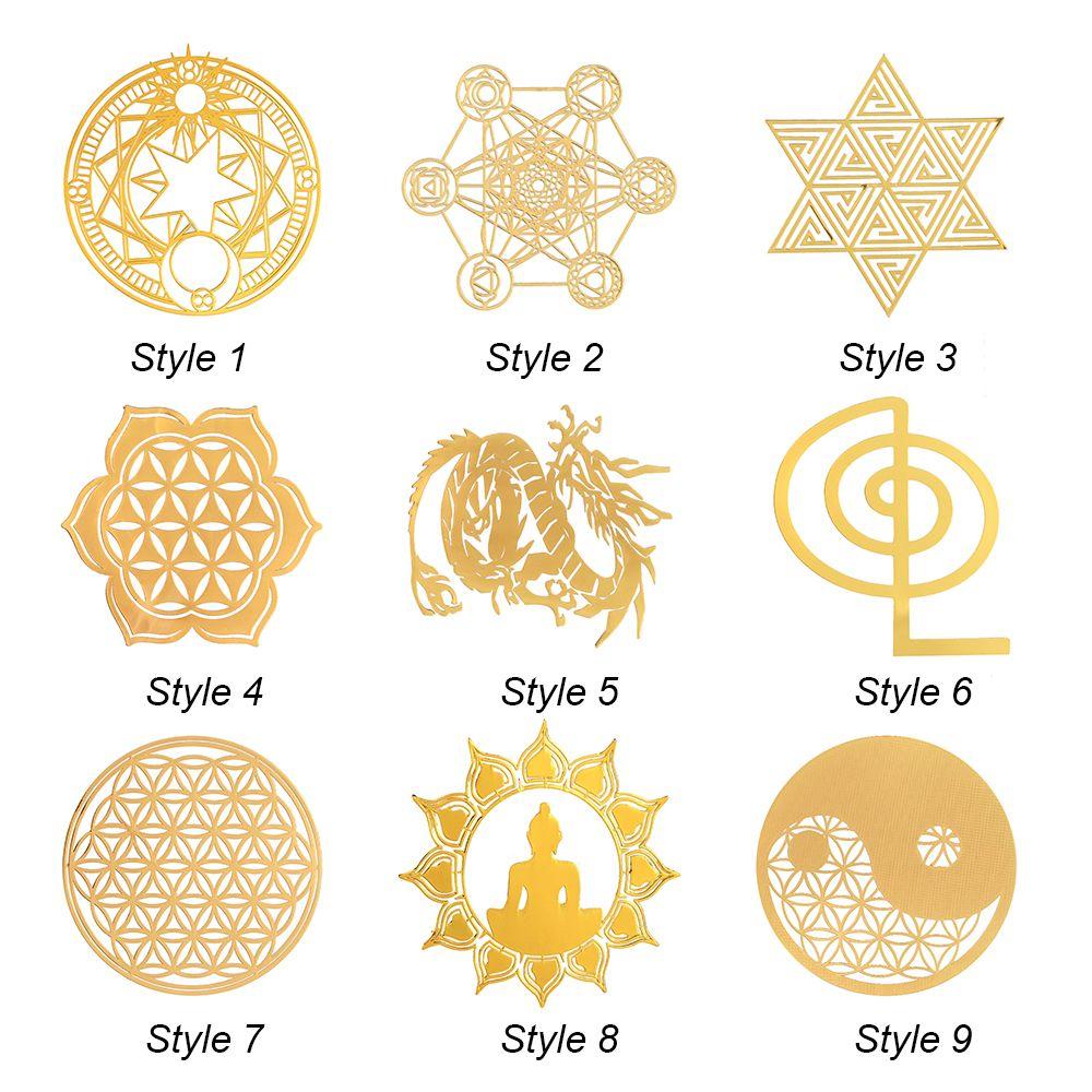 Making Material Flower Life Pattern Art Crafts Energy Sticker for Making Mould Sacred Geometric Sticker Metal Copper Sticker