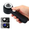 10x Handheld Magnifying Glass Double Optical Glass Lens Magnifier Rechargeable Led Light For Reading Coins Jewelry Inspection