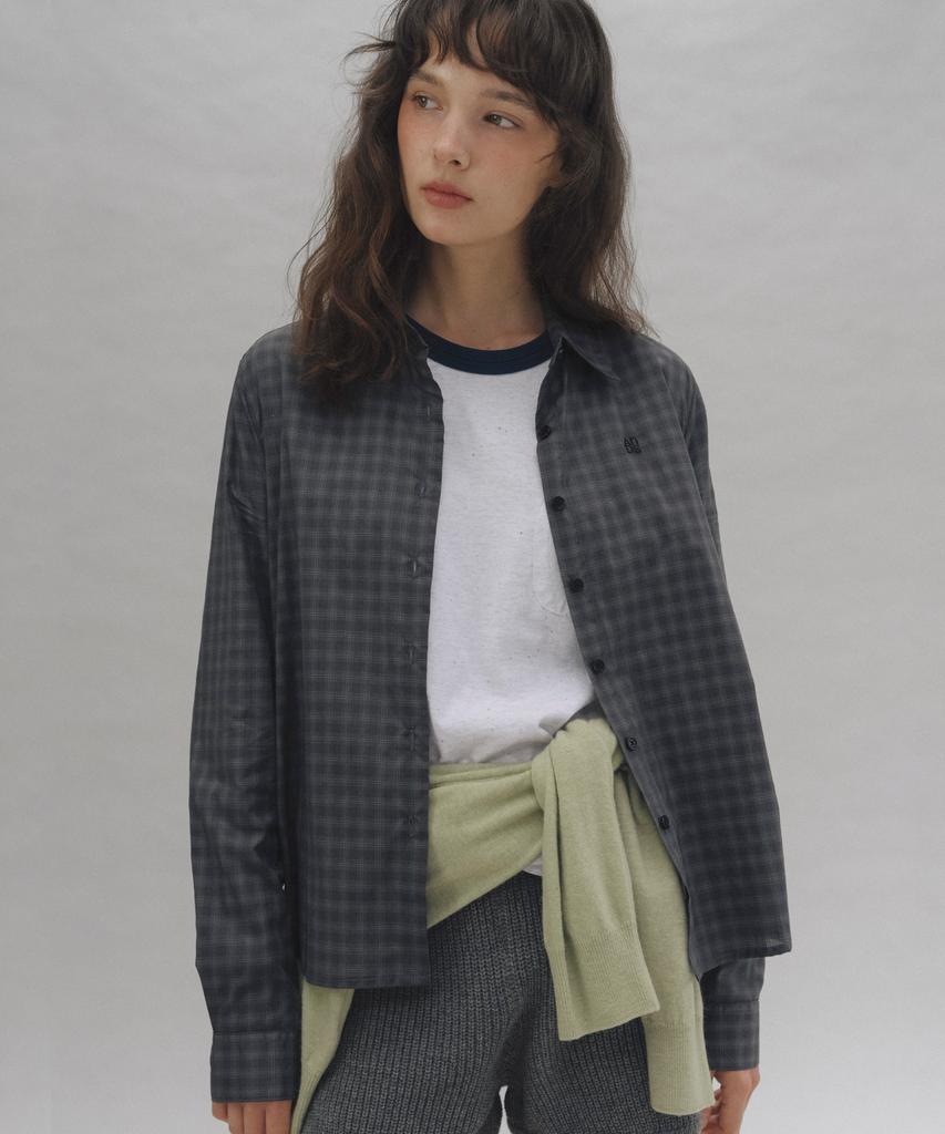 ANDNEEDS Veil Check Shirt (Charcoal)