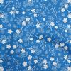 Cotton Flex Blue Fabric Asian Floral Craft Projects Decor Fabric Printed By The Yard 40 Inch