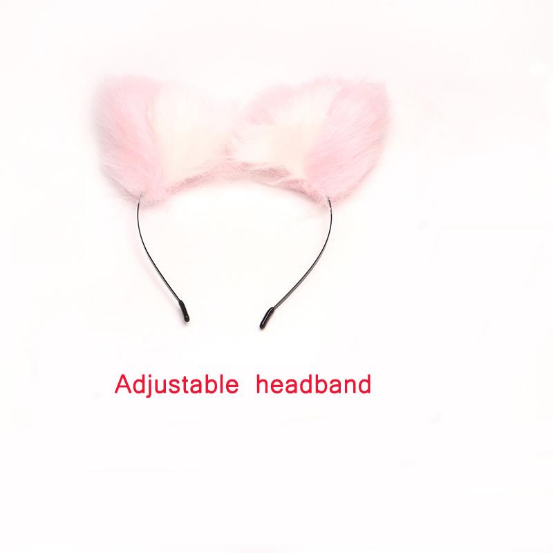 Anal Sex Toys Set Sexy Plush Cat Ear Headband Tail Plug Includes Butt Plug Ear Clip for Couple Training Fox Tail Bondage Gear