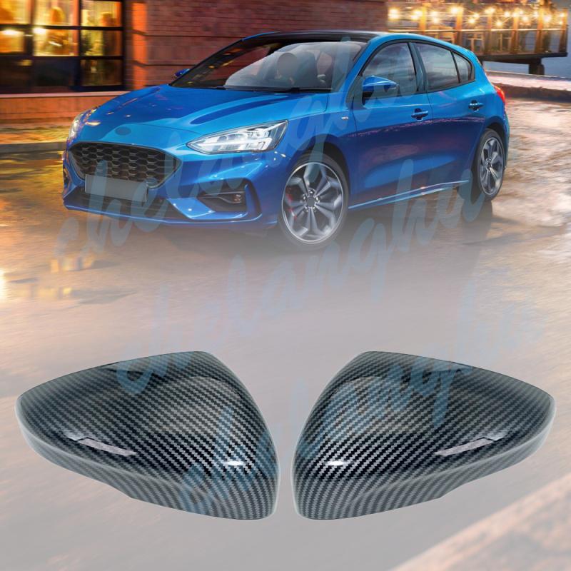 Накладка на корпус заднего зеркала из углеродного волокна для Ford Focus, Аксессуары для автомобиля, Черный корпус зеркала двери