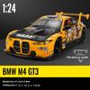 Масштаб 1/24 BMW M4 GT3 Серия WASA Литой металлический автомобиль из сплава Модель автомобиля DIY Дизайн Коллекция Декорация Бутик Модные подарки для мальчиков