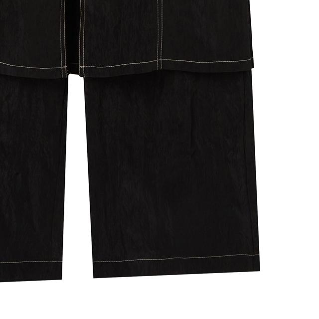 LAP Skirt Layered Stitch Contrast Pants Ar1Wp262