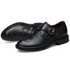 Мужские деловые туфли Monk Strap Slip on из натуральной кожи, повседневные туфли ручной работы для мужчин с пряжкой, большой размер 49
