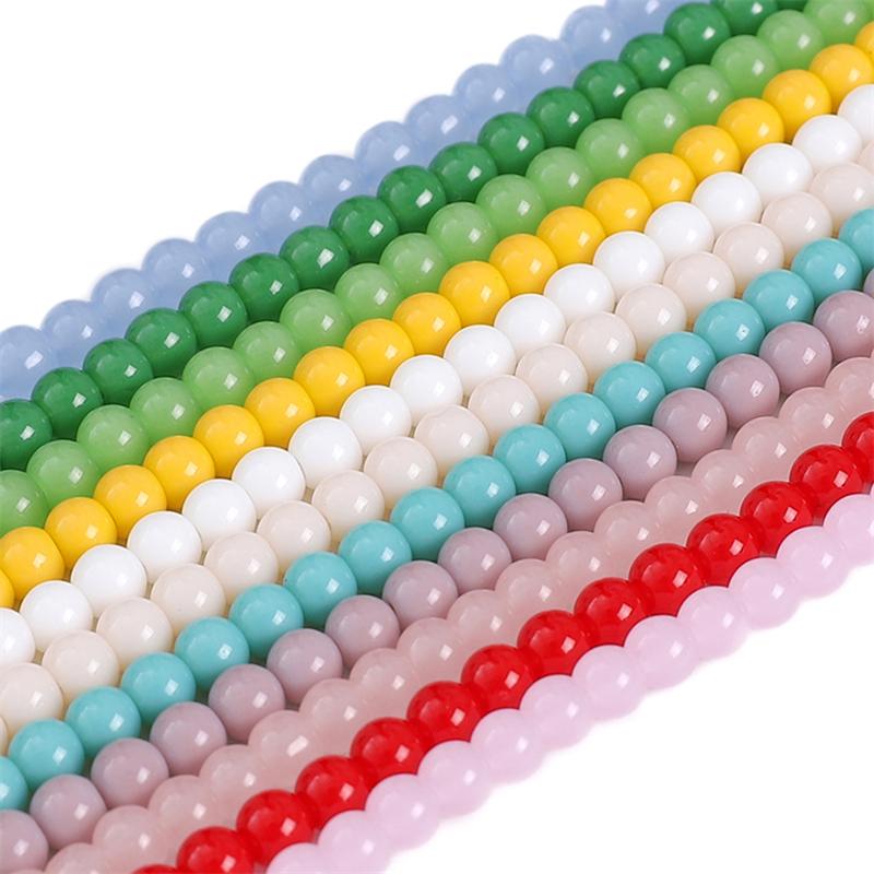 95Pcs Crystal Glass Beads Solid Loose Spacer Beads for DIY Necklace Bracelet Jewelry Making