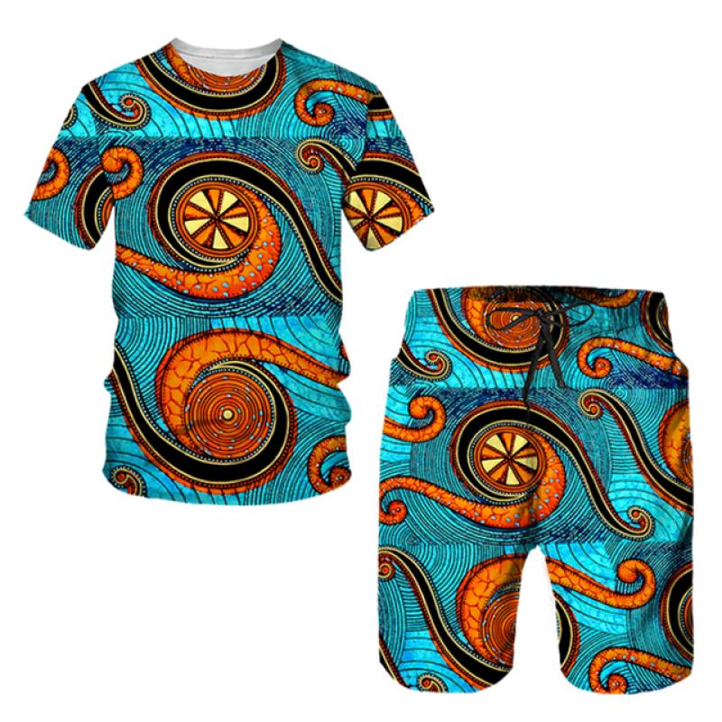 Футболки с 3D принтом «Психоделическая геометрия», шорты, комплекты, мужская модная футболка большого размера с короткими рукавами, комплект брюк, мужские костюмы, одежда