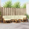 Outdoor Sofa Set with Cushions 8 pcs Natural and Cream