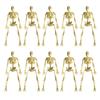 10Pcs Halloween Skeleton Figures Decors Movable Halloween Skeletons Figurine For Spooky Seasonal Home Ornaments