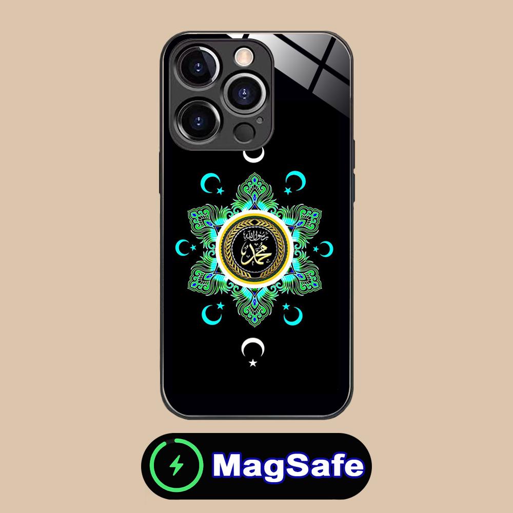 Subhan Allah Чехол для мобильного телефона iPhone 17 16 15 14 13 12 11 Air Pro Max Plus Mini MagSafe Стеклянный Цветной Чехол Красивый