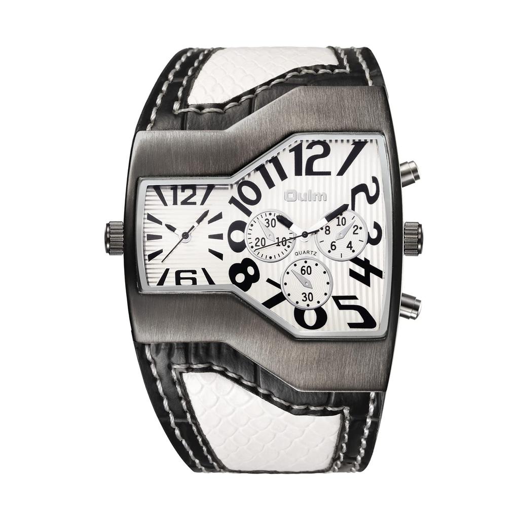 Watch Leather Strap Leather Band Japanese Quartz Dual Time Sports Watch Waterproof Fashion Watch Watch Accessories Men's Men's Men's