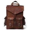 Leather Bag Backpack Men's Vintage Genuine Rucksack Laptop Travel Brown New Real