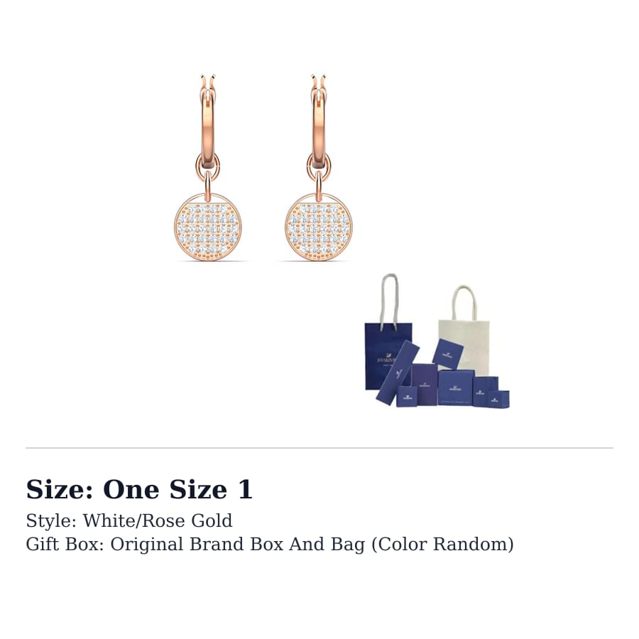 Swarovski Имбирные Серьги Женские Белое/Розовое Золото 5567528