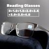 High Quality Metal Frame Reading Glasses Men Business Anti Blue Light Eyewear Classic Square Hyperopic Eyeglasses Diopter +2.25