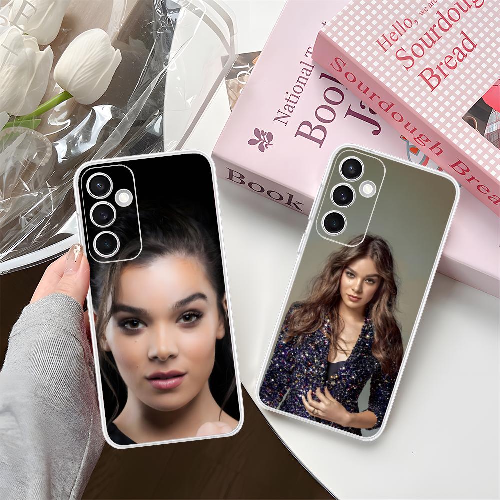 Hailee Steinfeld Clear Mobile Phone Case for Samsung Galaxy S25 S24 S23 S22 S21Plus FE Ultra Colorful Cover