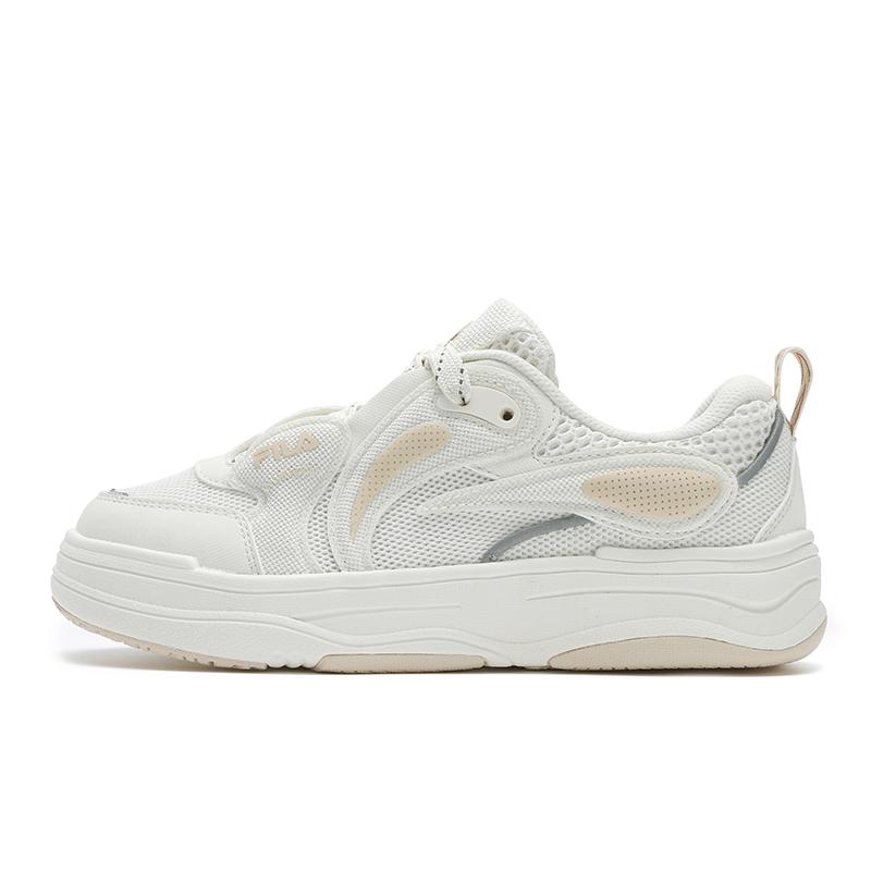 Fila Vibe Серия Ретро Модный Трендовый Удобный Универсальный Повседневный Дышащий Низкий Верх Кеды Женские кроссовки Белый Желтый F12W522212FGM