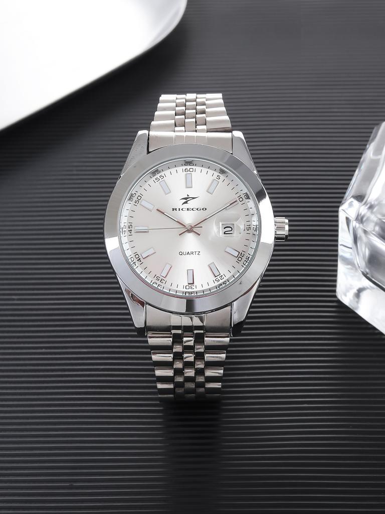 Hot Sale Fashion Sport Alloy case 20mm Width Stainless Steel Band Coin Luxury Quartz Watch for Men