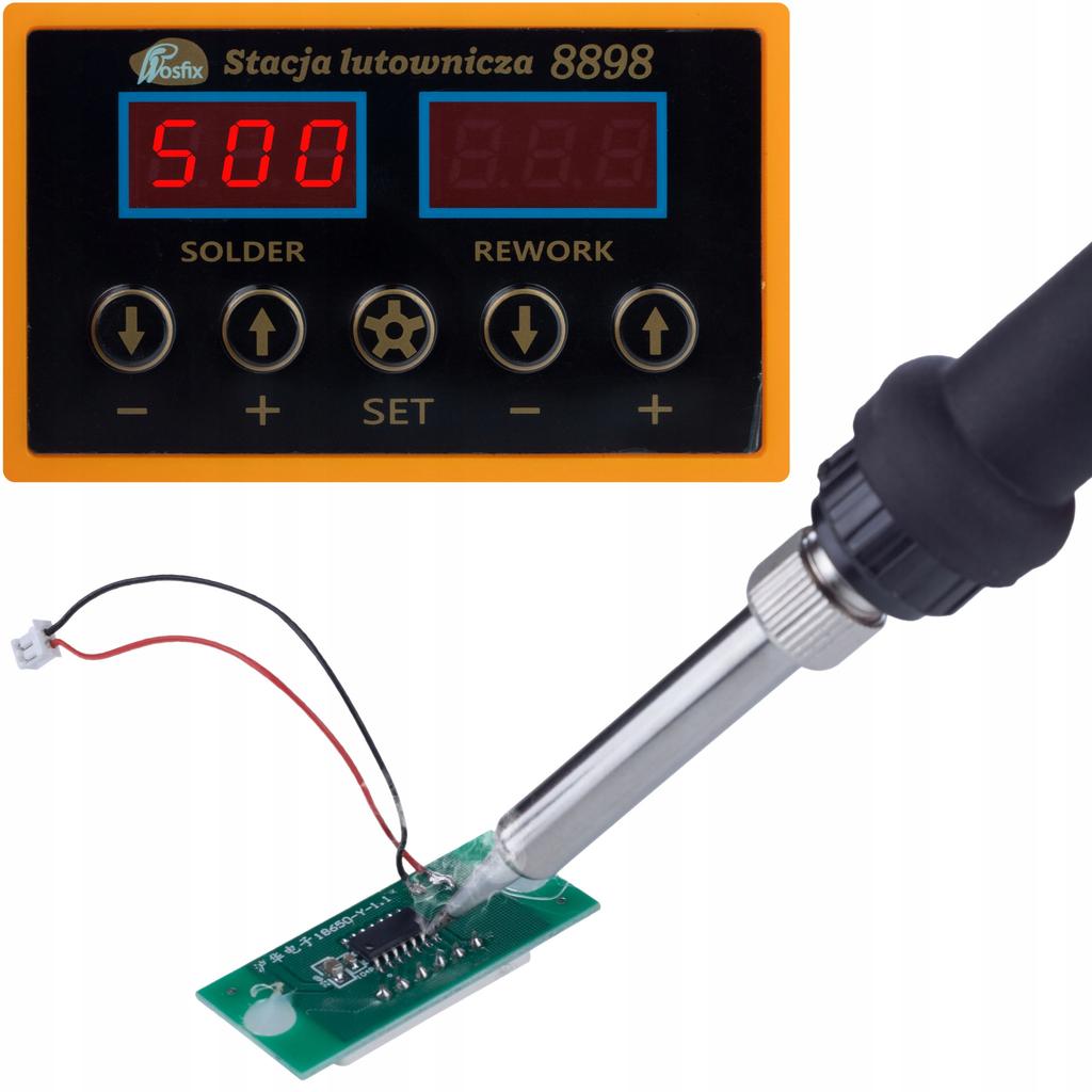 Rosfix Stacja Lutownicza 2w1 Orange Husky OH660 – Lutowanie i Spawanie Plastiku | Moc 660W | Zszywacz i Zestaw Spoiw w Organizerze