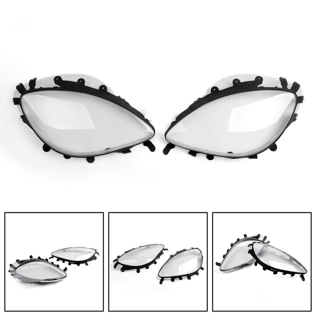 Headlight Lens Replacement & Black Gaskets Trim Kit Fits For 2005-2013 C6 Corvette