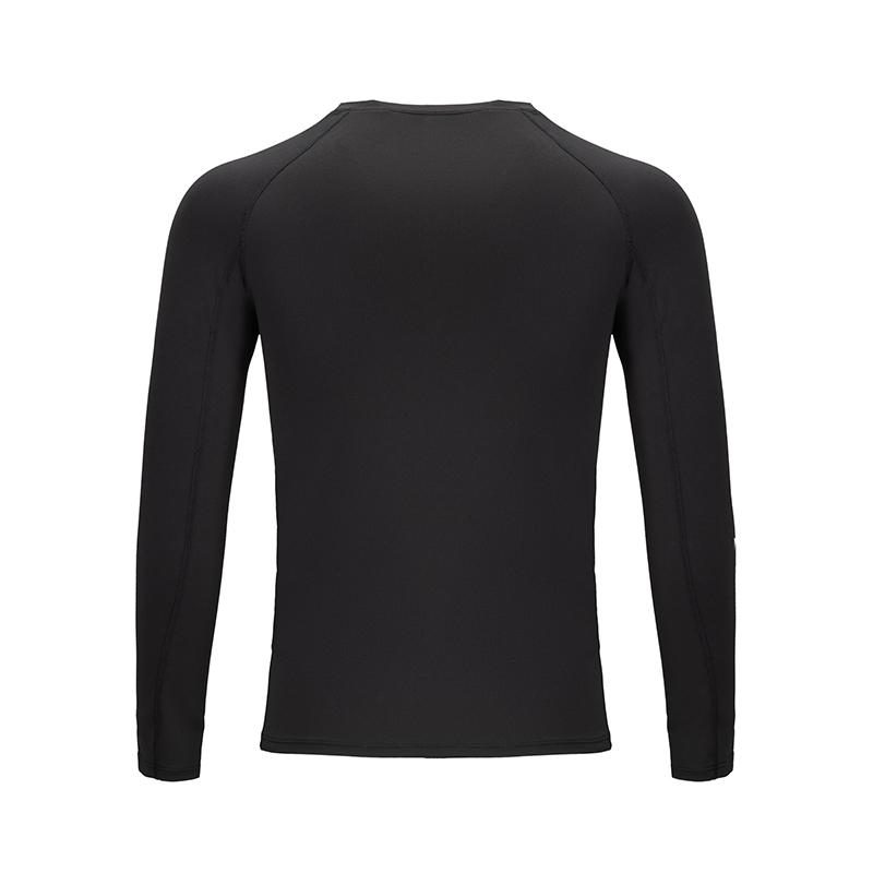 Mizuno Быстросохнущая облегающая дышащая удобная универсальная рубашка для бадминтона с длинным рукавом унисекс топы черного цвета P2CC16Z109