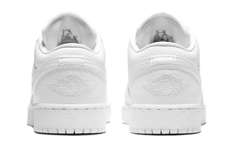 Jordan 1 Низкий Triple White Мятая Кожа GS 553560-130