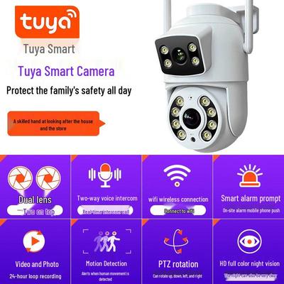 Двухдиапазонная AI Smart WiFi камера Tuya Graffiti: HD, Удаленный мобильный мониторинг, Водонепроницаемый