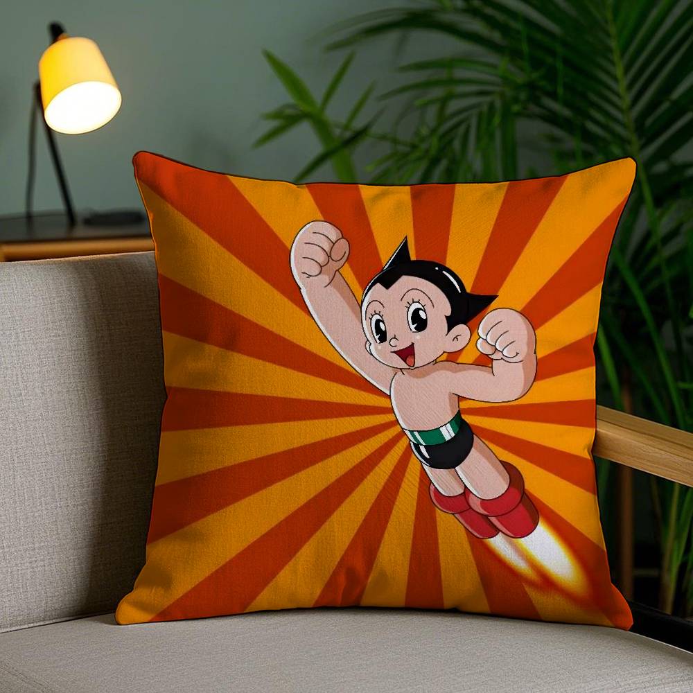 M-Mighty A-Atom Pillow Case Home Dorm Chair Back Short Plush Double-sided Printing Office Nap Time Cushion Cover
