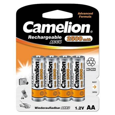 Camelion | AA/HR6 | 2500mAh | Rechargeable Ni-MH Batteries | 4pc(s)