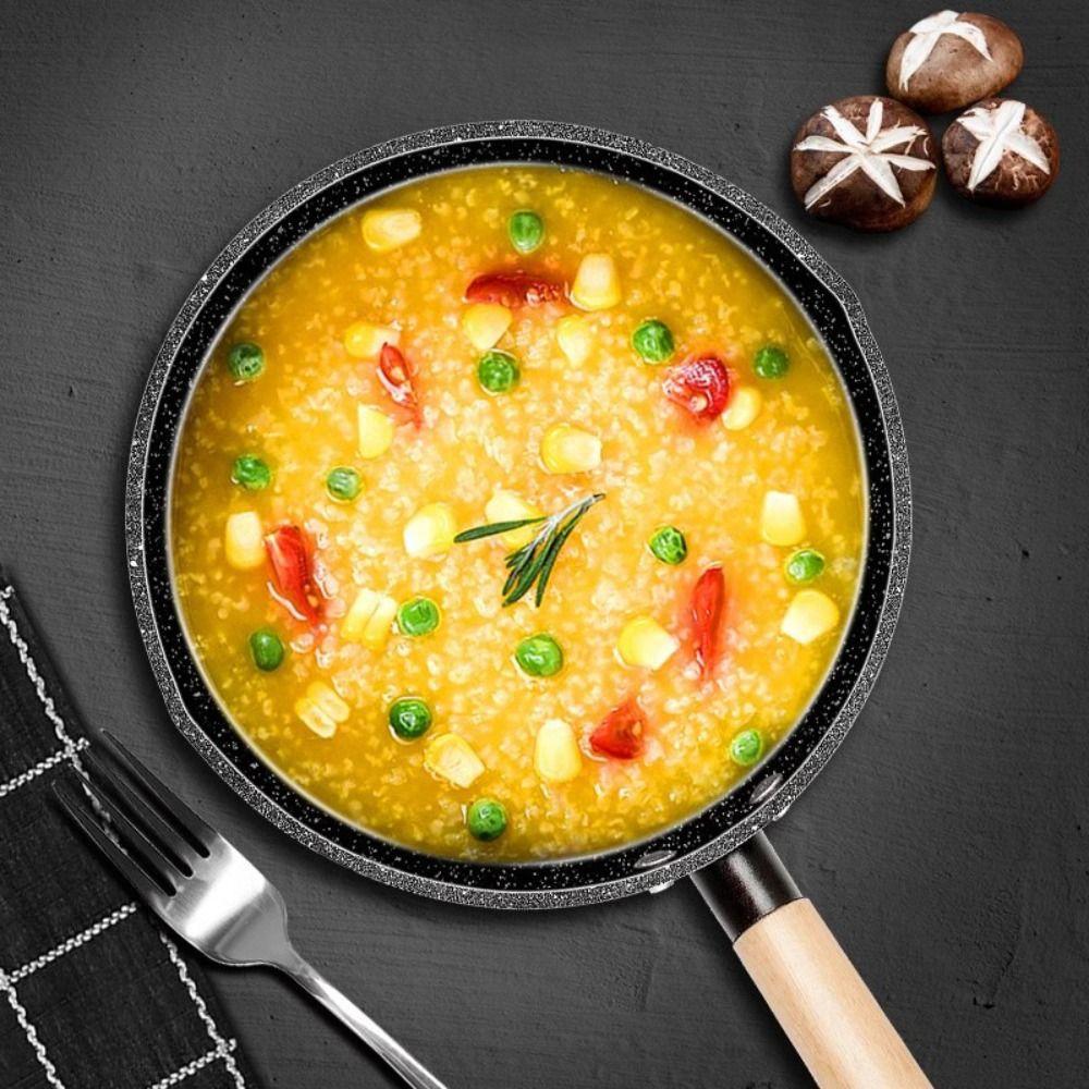 Японская кастрюля с деревянной ручкой, антипригарная, для супа, домашняя, для лапши, для общежития