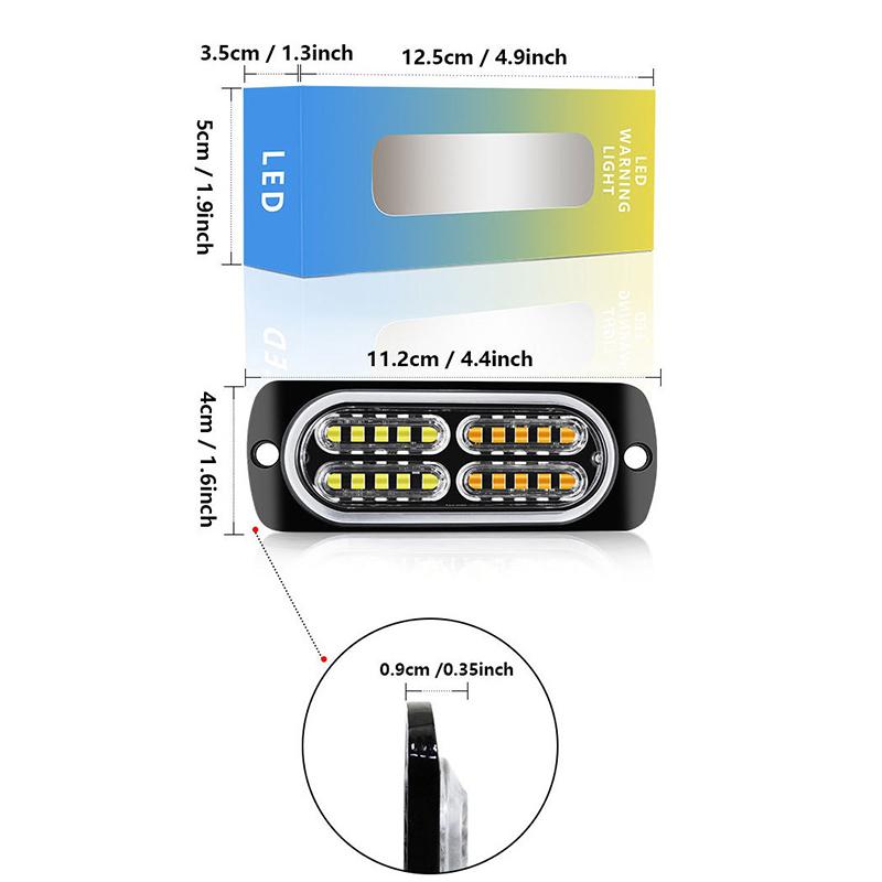 Универсальные 20 светодиодные сигнальные огни DC12-24V, маяк, аварийный маркер опасности, решетка, световая панель, эвакуатор, прицеп, мигающий стробоскоп