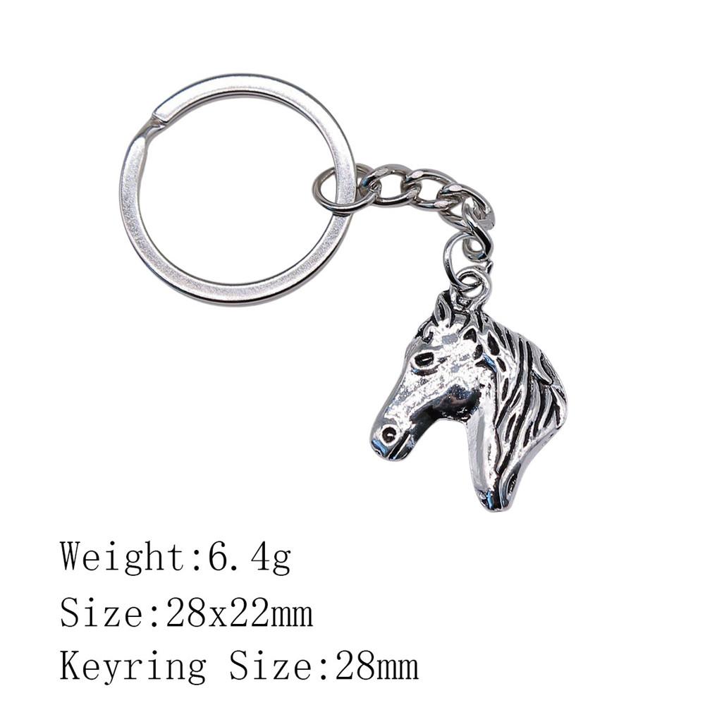 Металлический брелок в виде головы лошади/единорога - 52x51 мм, 19,9 г, Идеально подходит для сумок и домашнего декора