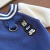 Material Pet Clothing Thick Fabric Windproof Design Dog Clothing Baseball Uniform Style Soft Fleece Puppy Coat Autumn Season