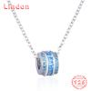 Lindon 925 Sterling Silver Classic Women Necklace Pendant Zircon Fashion Gift
