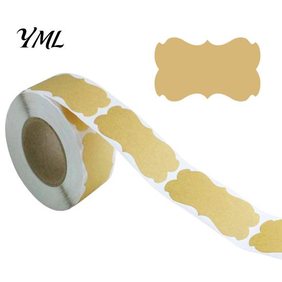 Round Blank Adhesive Labels Label Stickers, Self?Adhesive Gift Tag Stickers 250 Per Roll, Assorted Personalized Name Tags for Organizing Shapes