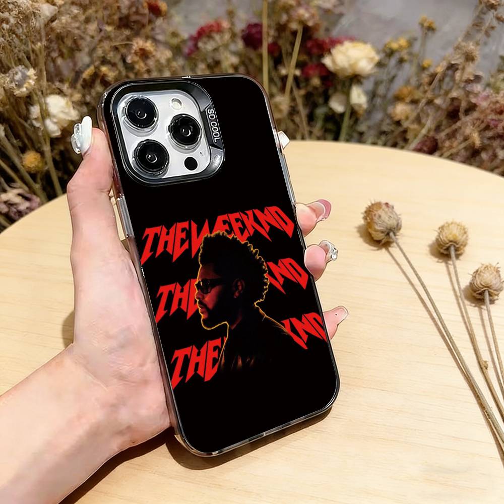 Чехол для телефона певца T-The W-Weeknd для iPhone 17,16,15,14,13,12,11 Plus,Pro Max,XS,Цветной Серебристый Внутренний Чехол
