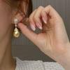 Новые Жемчужные Серьги AAAA 10-11мм Натуральный Круглый Жемчуг Южных Морей Модные Серьги 925 Чистого Серебра