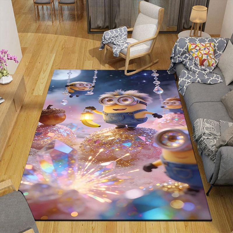 1Pc Winter Minions Friendship Rug Office Carpet Indoor Outdoor Doormat Nonslip Soft And Comfortable Living Room Christmas Halloween Gift D91852