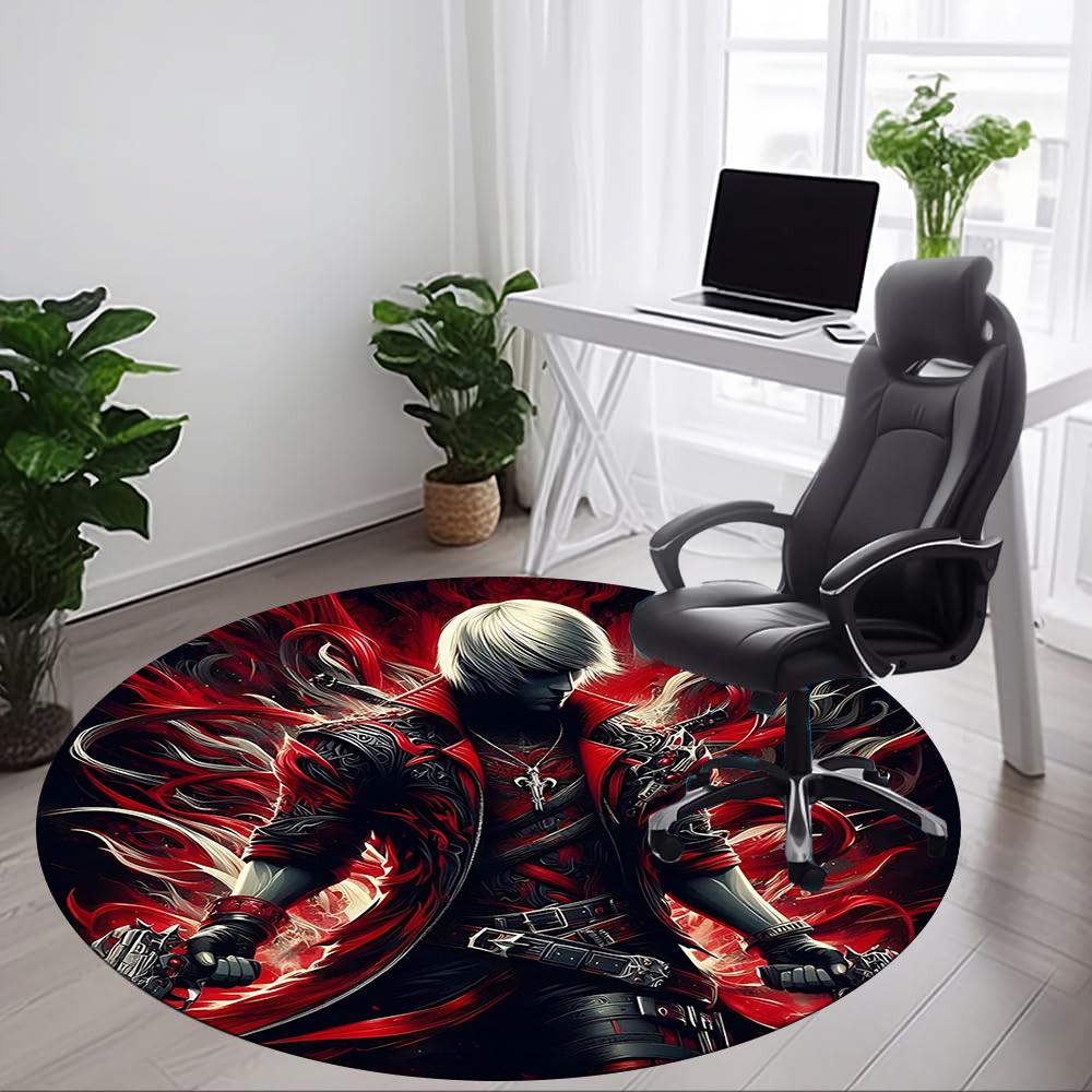 1pc Devil May CryChair Carpet for Office, Non-slip, Soft and Durable Office Rug for Interior Decoration, Perfect for Office yy250925104