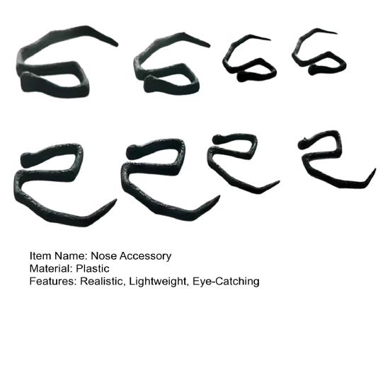 Паучьи носовые аксессуары Реалистичный 8-ногий Декор для фейкового носа для костюма на Хэллоуин, косплея Легкий пластиковый забавный реквизит для вечеринки