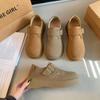 Retro Thick-soled Women's Spring Outer Wear New Versatile Muffin Shoes with One Pedal To Increase the Height of Single Shoes