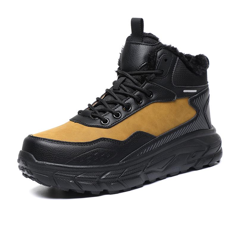 2024 Men's Waterproof Cotton Snow Boots, Winter Warm Velvet Sneakers, Cold-Proof Ankle Boots