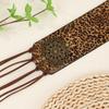 Leopard Print West Cowboy Waist Belt Trouser Decoration Pu Waistbands Splicing Rings Belt  Daily