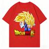 2026 New Dragon Ball Anime Goku Super Saiyan Printed Short Sleeve Tshirt Mens and Womens Tshirt Mens Tops Sports Tshirt