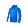 Li Ning Logo Letter Print Color Block Легкая солнцезащитная куртка Мужские куртки Ярко-синие AFDT159-2