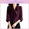 Elegant Womens Chiffon Shirt With Fabric For Spring Office Wear