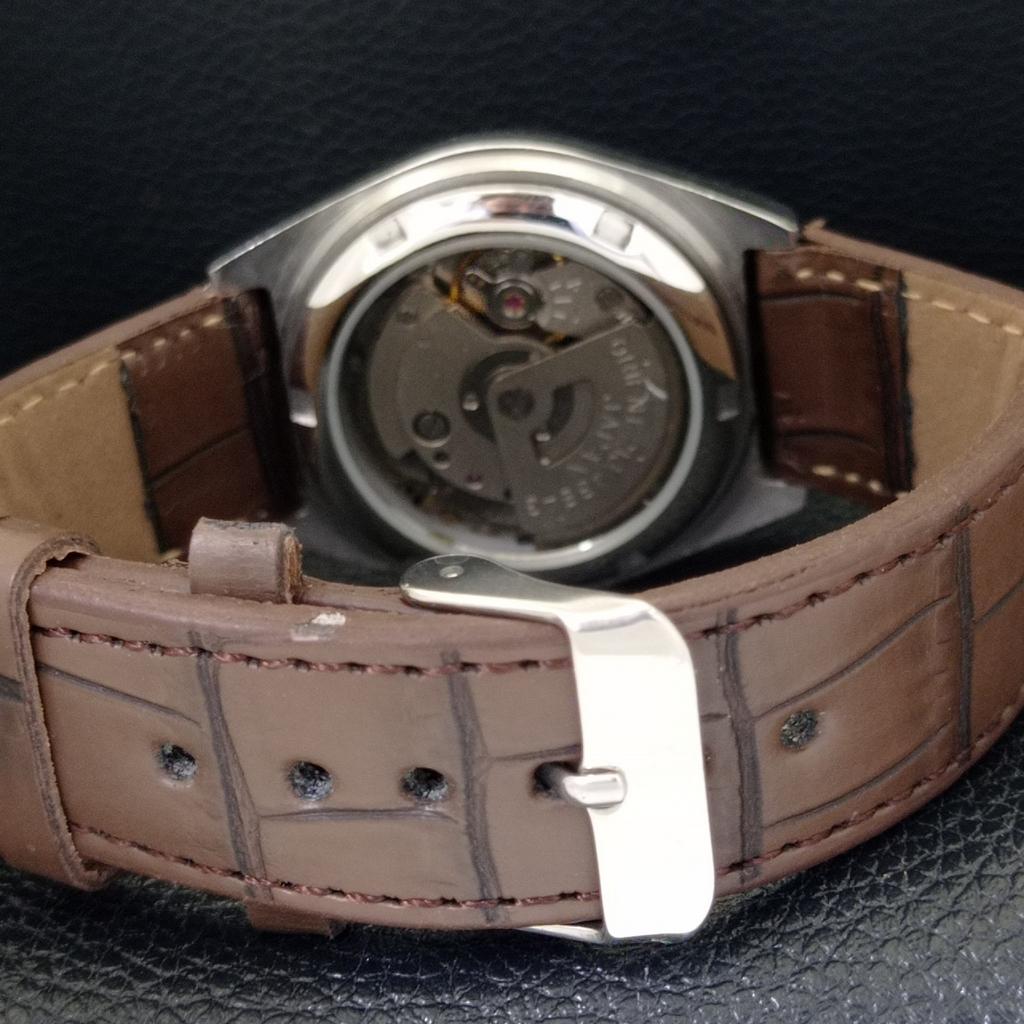 Orient AUTOMATIC 46943 JAPAN MENS VINTAGE PEACH COLOR DIAL WATCH A701820-5 R207-a701820