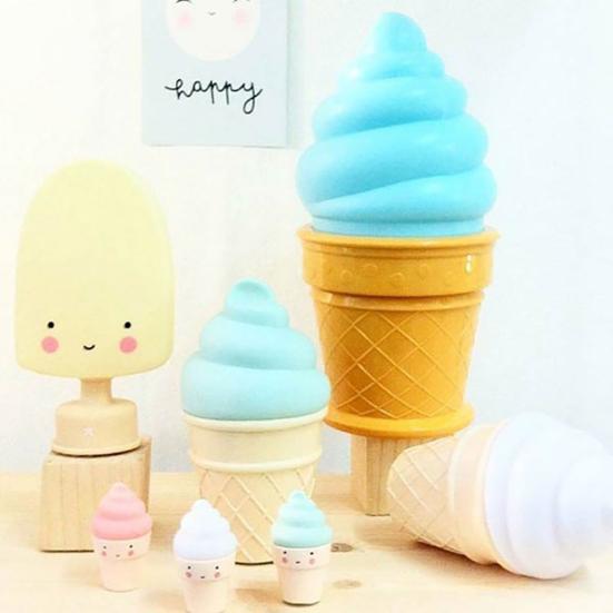 Novelty Ice Cream Shaped LED Desk Table Night Light Bedroom Home Decor Lamp