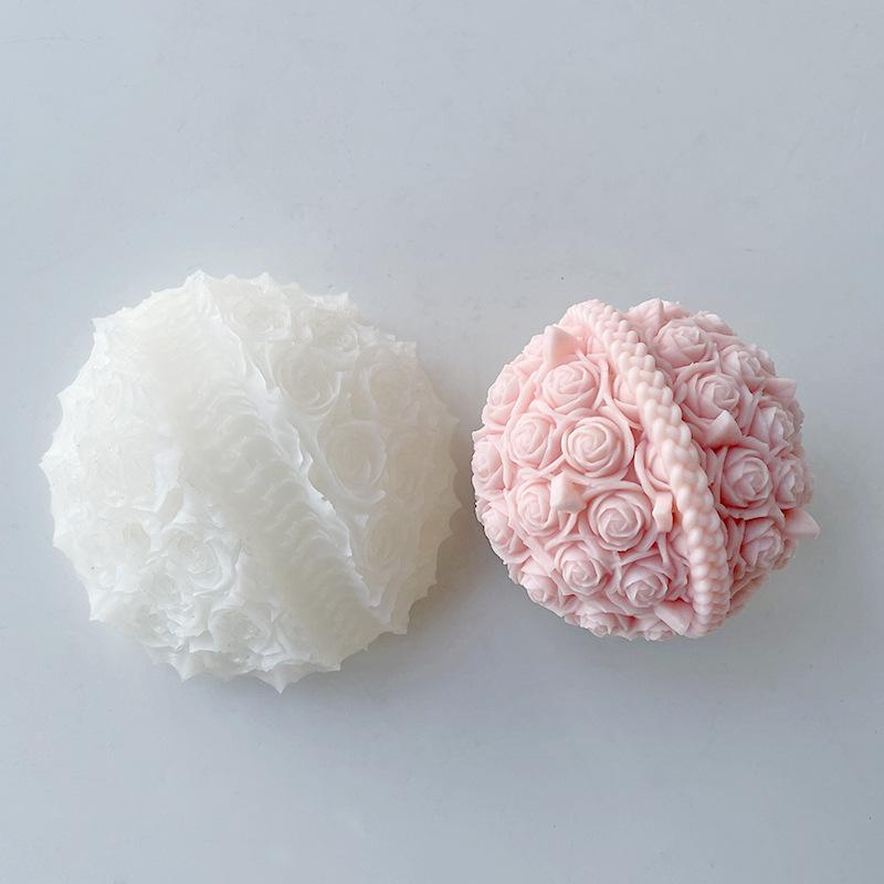 Форма для выпечки корзинки, ароматическая свеча с ручкой, цветок, бант, роза, шоколадный торт, форма для кубиков льда, подарок на День святого Валентина