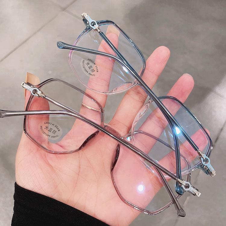 Женские очки для защиты глаз от синего света, оправа Tr90, простое лицо, тонкое лицо, уличные очки для близорукости, плоские очки 30109